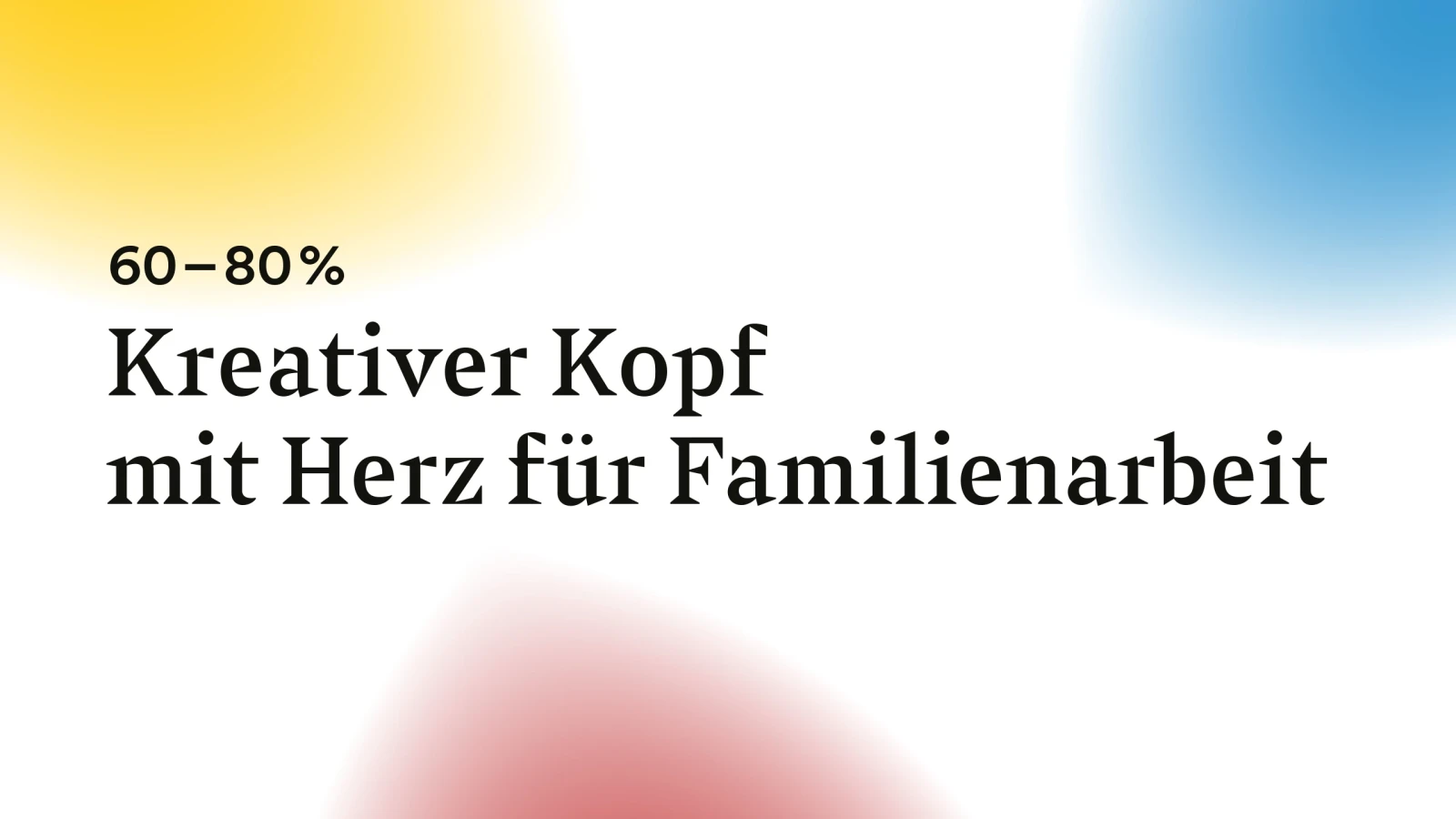 Kreativer Kopf gesucht