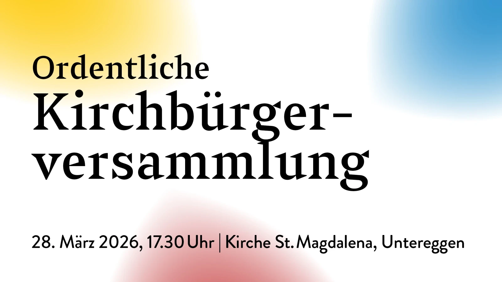 Ordentliche Kirchbürgerversammlung 2026