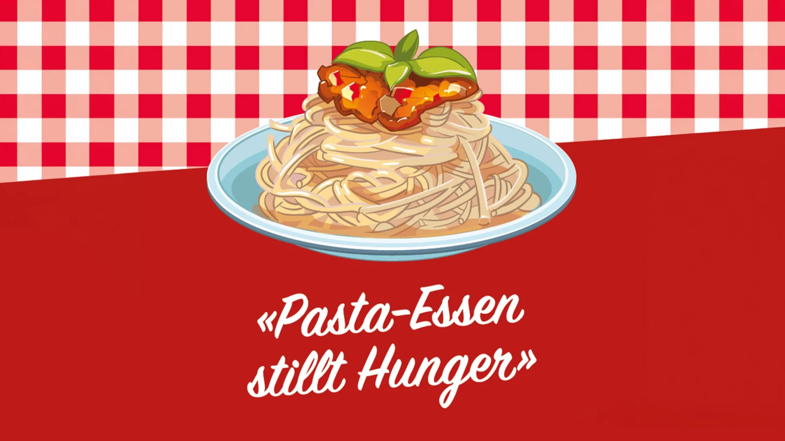 Pasta Essen stillt Hunger